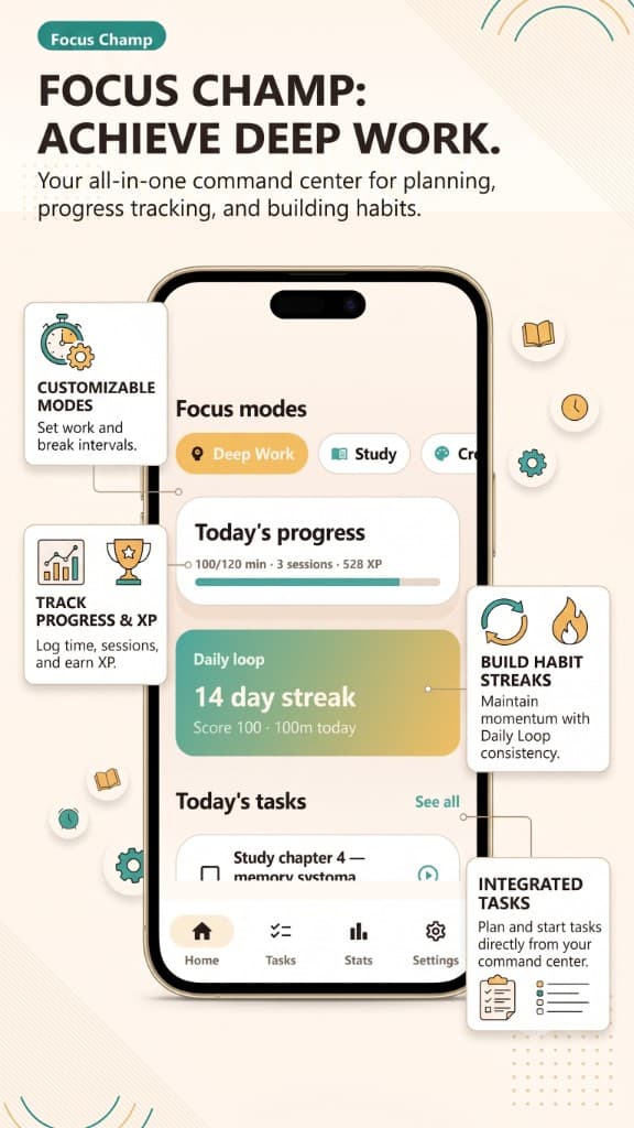 Focus Champ dashboard