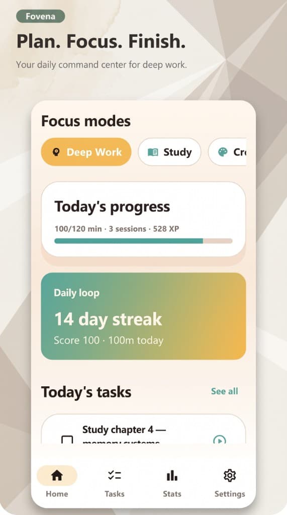 Fovena dashboard